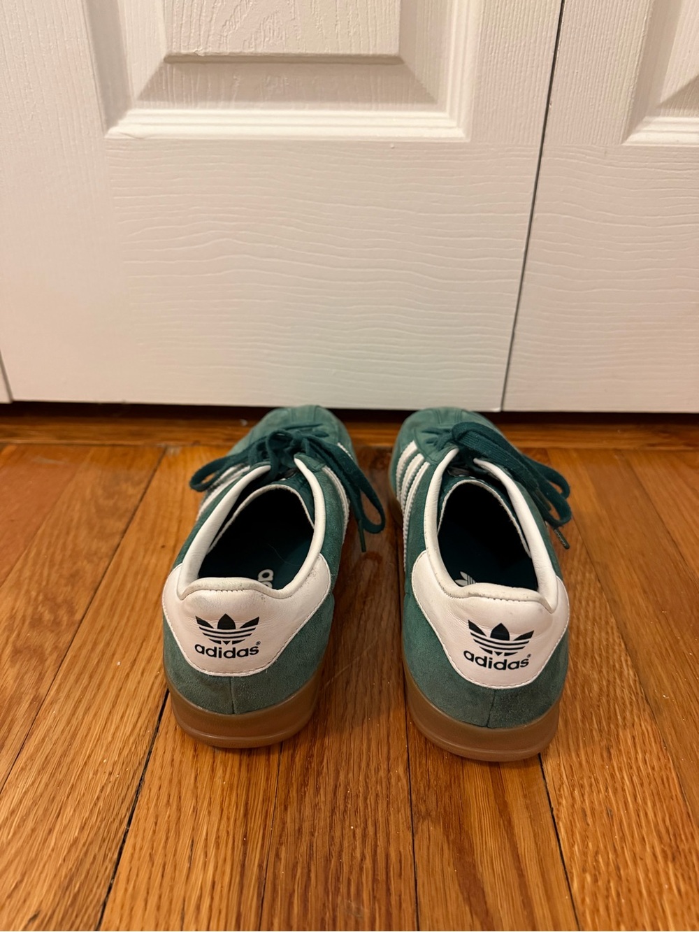 adidas Gazelle Suede Sneaker in Green with White Stripes - Picture 7 of 9